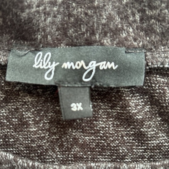 3/4 Sleeve Gray Top With Eyelet Details Women's Size 4X - Picture 6 of 8